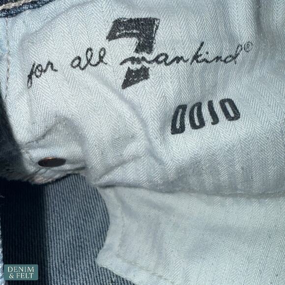 7 For All Mankind Dojo Flare Jeans Medium Wash Wide Leg Iconic Modern Denim Fit - Picture 11 of 14